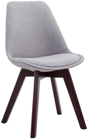 Sedia Borneo Tessuto V2 grigio,noce