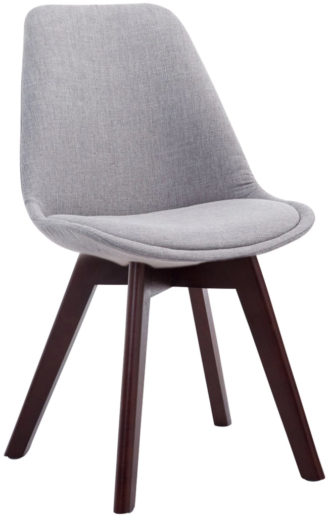 Sedia Borneo Tessuto V2 grigio,noce