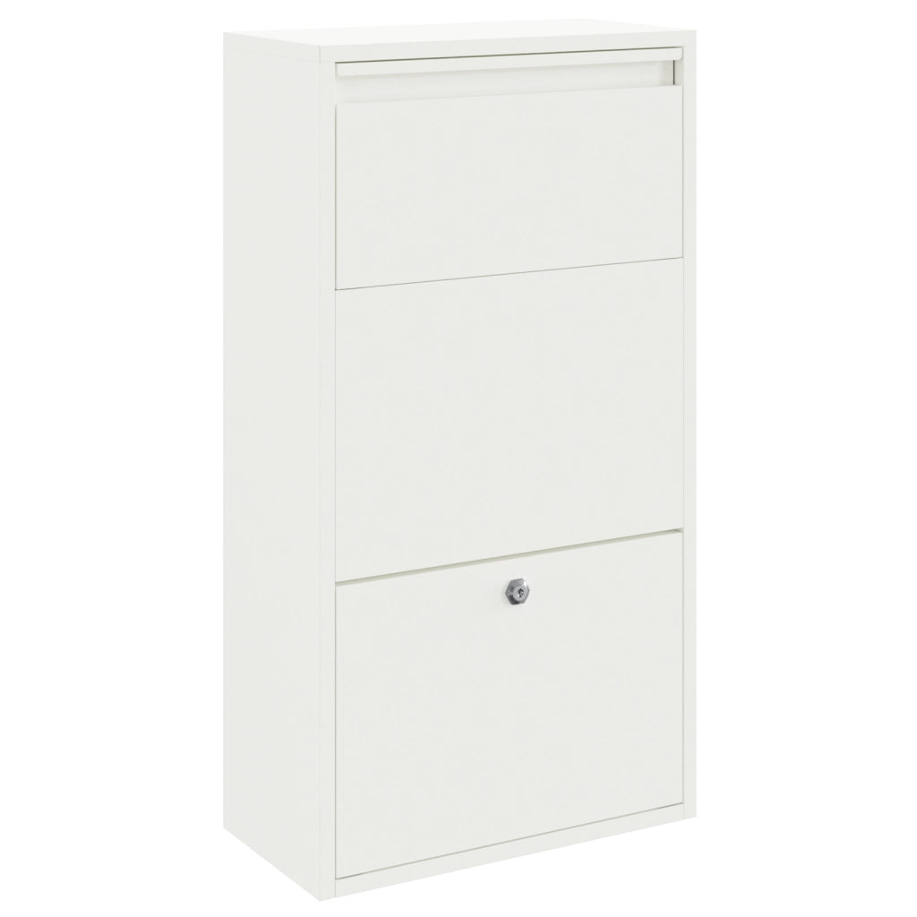 Cassetta per pacchi bianca 44x22x82 cm in acciaio