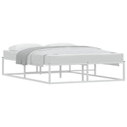 Letto matrimoniale | Letto per adulti | Giroletto senza Materasso Bianco 140x200 cm in Metallo