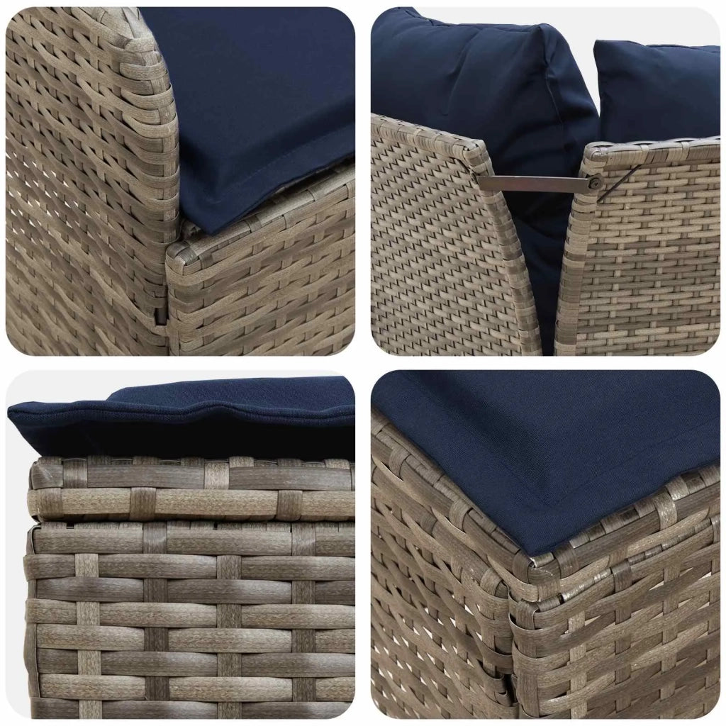 2 pz Divano con braccioli da giardino con divano angolare 42025374