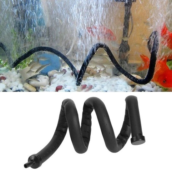 Tubo di diffusione dell'aria 2 x 60 cm - Tubo di diffusione in plastica - Accessori per acquario - Diffusore dell'ossigeno - Miglioramento della circolazione dell'acqua - Facile da pulire - Tubo di aspirazione dell'aria