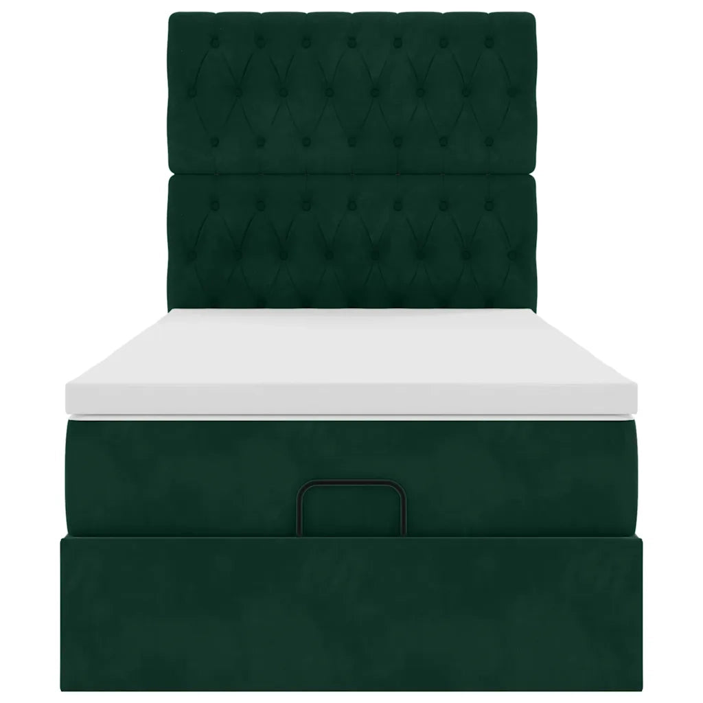 Struttura Letto Pouf con Materassi 90x200 cm in Velluto 3313520