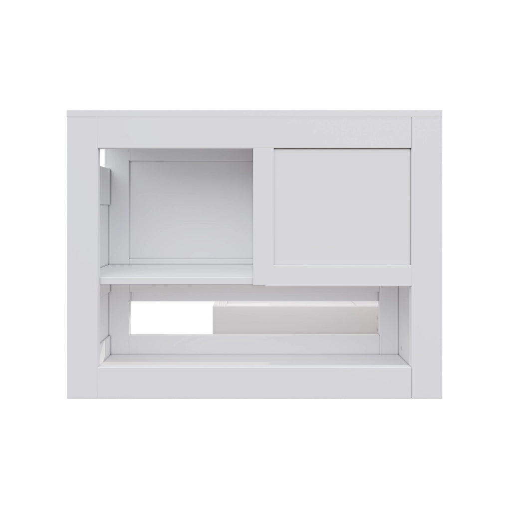 Letto per bambini multifunzione con cassetti e vano contenitore; MDF bianco