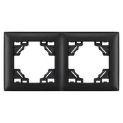 Placca Doppia Per Prese Oste Jnh014-2f Black