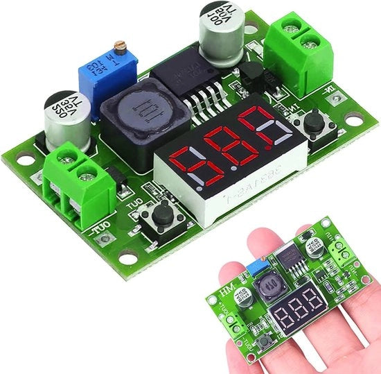 Convertitore DC-DC a Step Down 3,2V - 35V a 1,5V - 35V Alimentazione con Display LED - Compatibile con Arduino