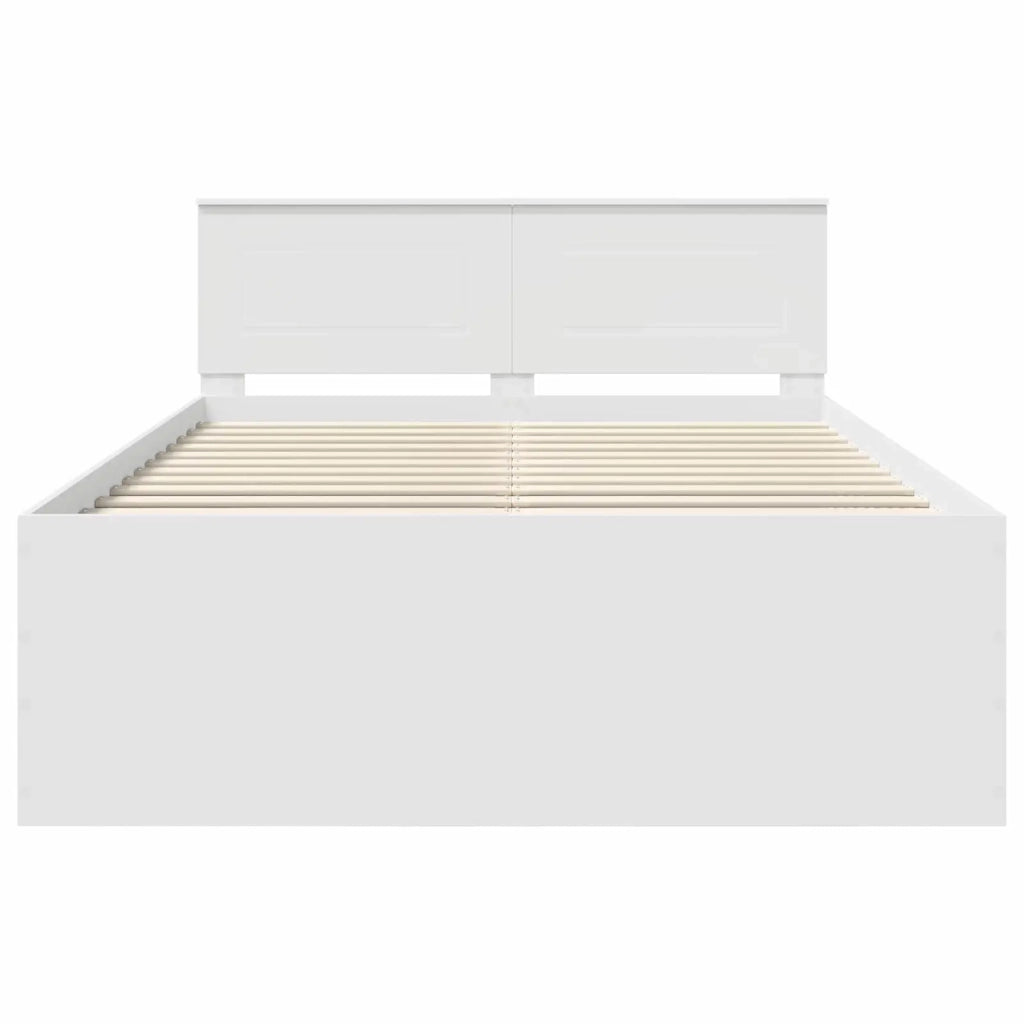 Struttura del letto Bianco 160 x 200 cm Legno multistrato