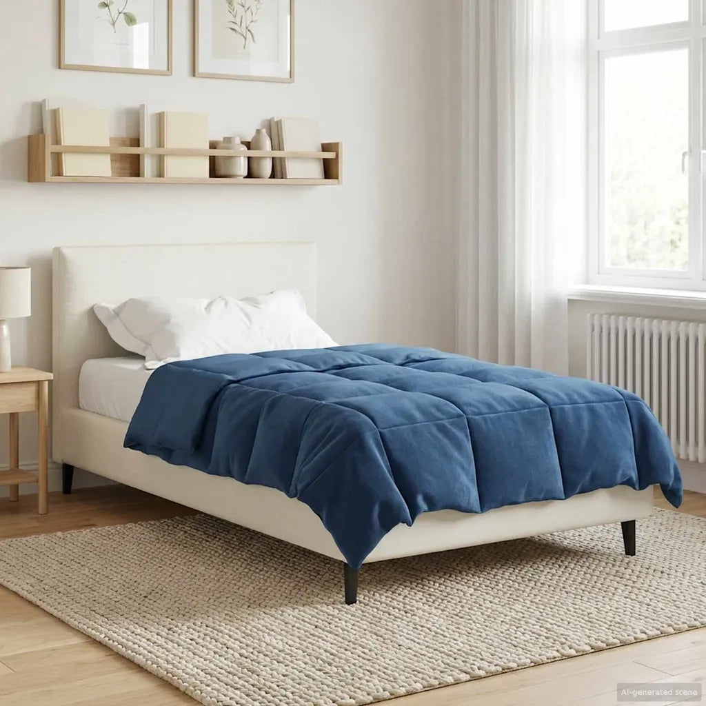 Piumone Completo Annuale Blu Scuro 135 x 200 cm Microfibra 42026049