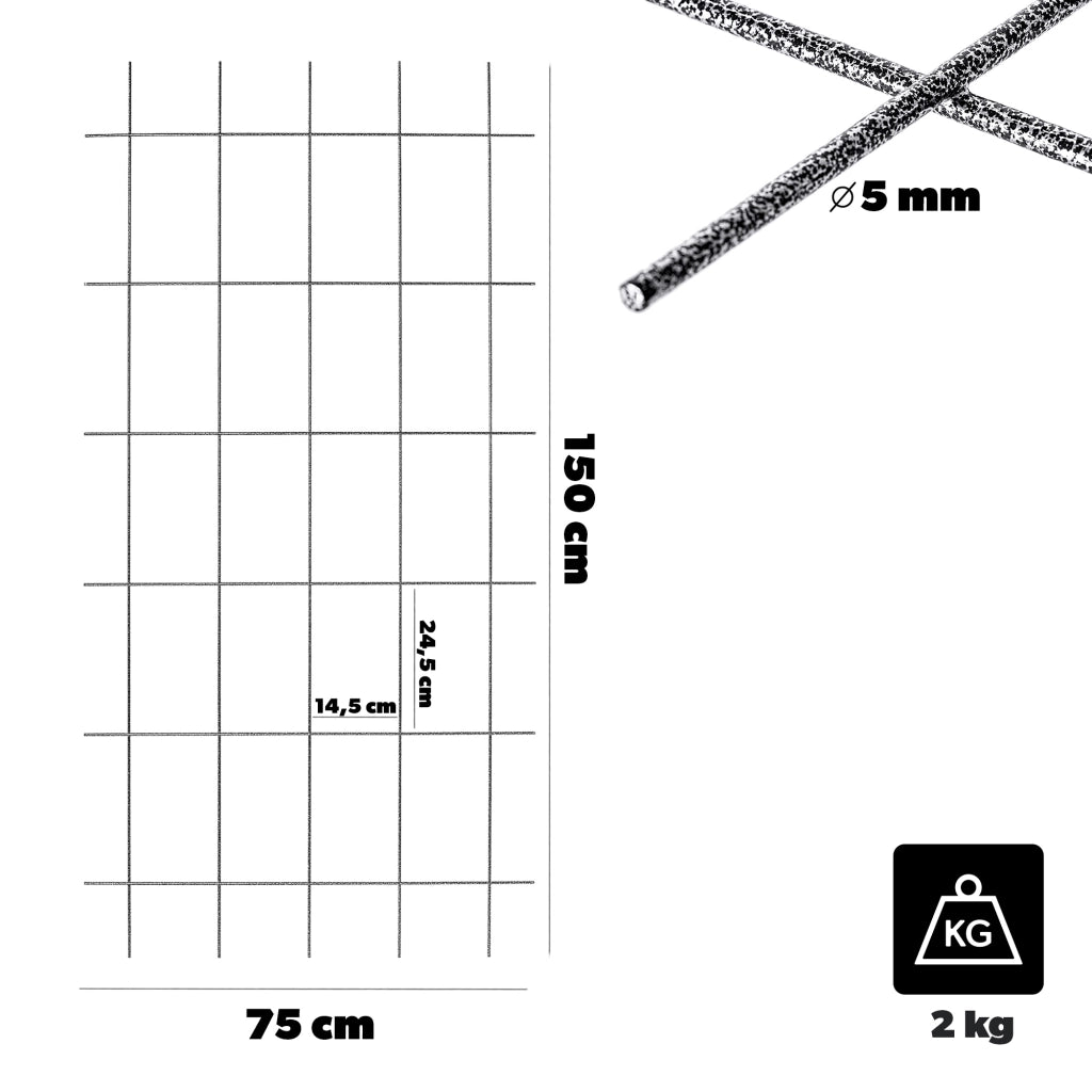 Scala per fiori KADAX, traliccio da giardino in metallo per piante rampicanti, 75x150 cm, resistente.