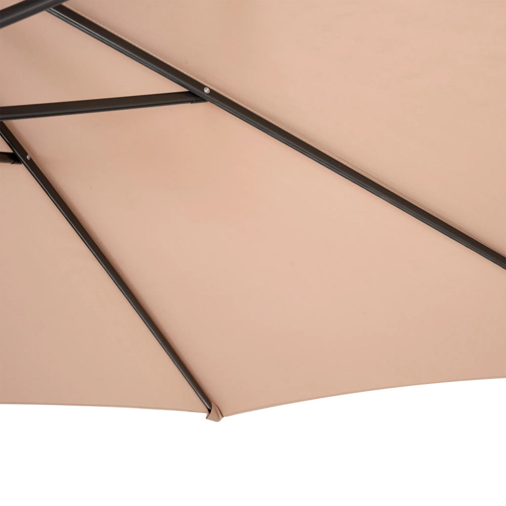 Ombrellone Decentrato 3m Beige Banana da Giardino con Manovella