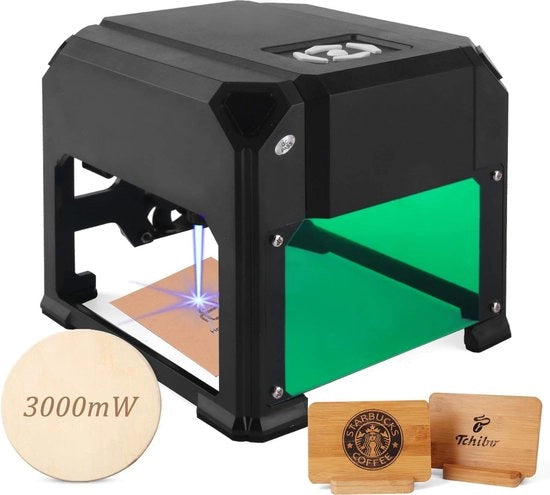 Macchina di laser per gravatura - 3W lasergraveur desktop con 31 * 31 cm di campo di lavoro per principianti, laser taglia pronto all'uso, facilissimo da utilizzare per uso domestico mini macchina DIY