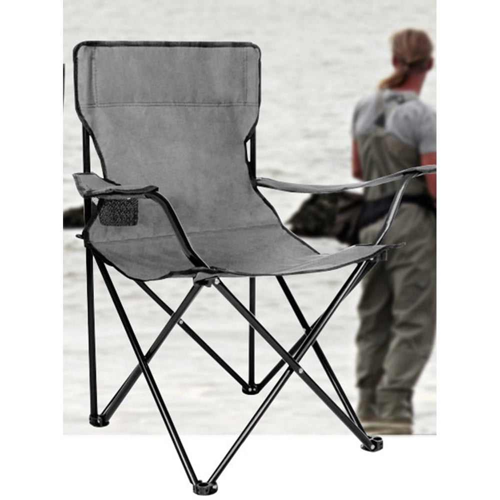 Trade Shop - Sedia Pipistrello Pieghevole Con Portabicchiere Pesca Campeggio Mare Spiaggia 350006 -