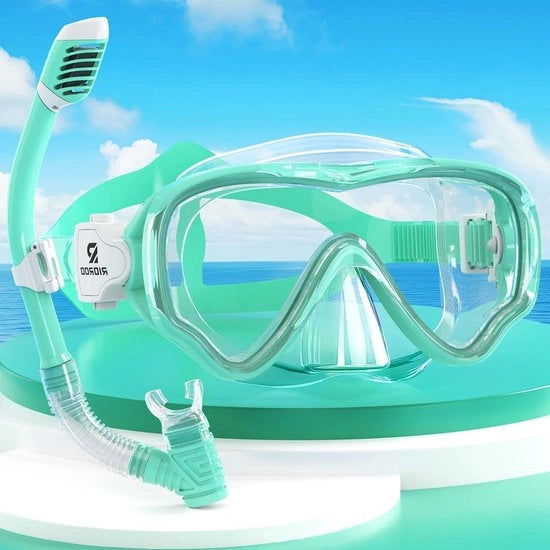Set di snorkeling per bambini - Anti-condensazione e impermeabile - Occhiali galleggianti - Respirazione semplice - Snorkel asciutta - Occhiali impermeabili - Adatto per ragazzi, ragazze e adolescenti dai 4 ai 14 anni.