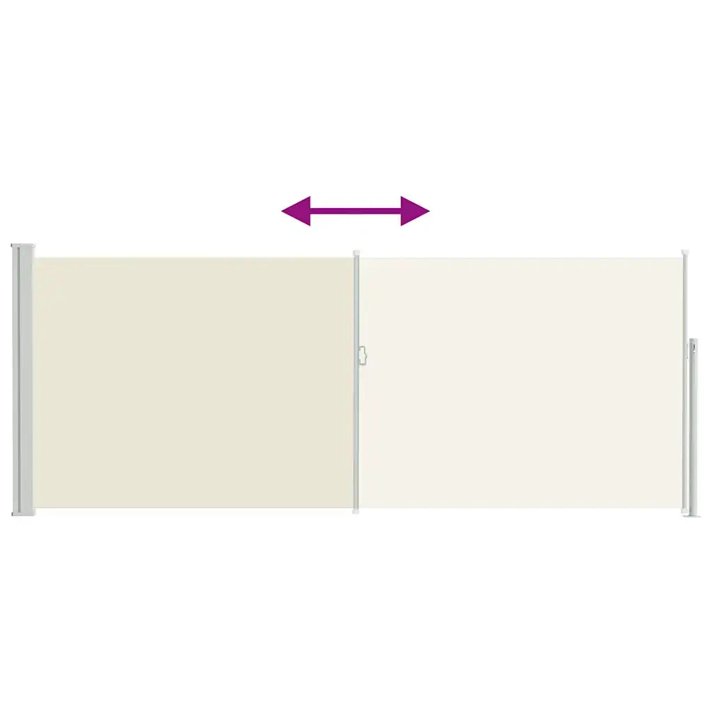 Tenda da Sole Laterale Retrattile 117x314 cm Crema 45360