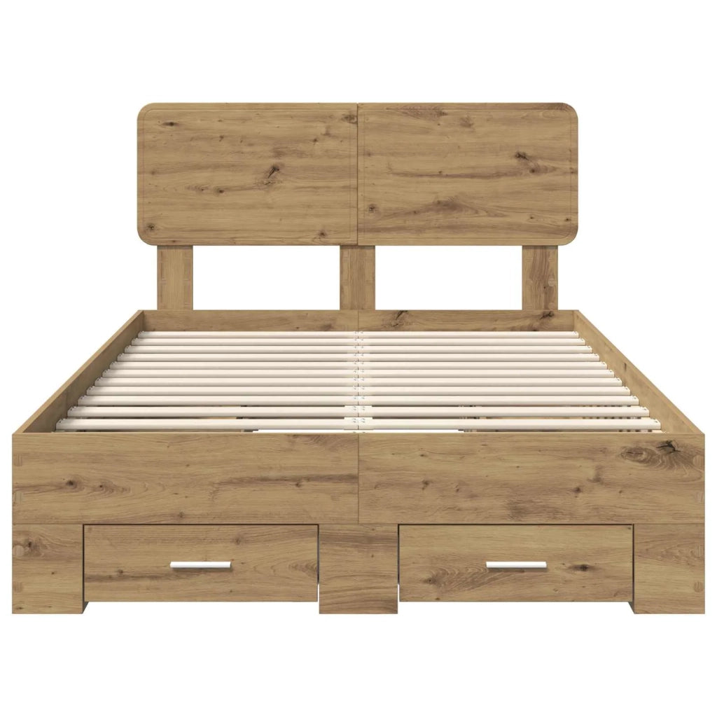 Struttura del letto Rovere artigianale 120 x 190 cm