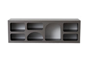 Credenza in legno "Ferlis" - 160 x 40 x 51 cm - Grigio antracite