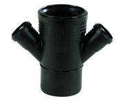 BRAGA RIDOTTA DOPPIA 45  ° AD INNESTO IN PP CON GUARNIZIONE SERIE SILENT  EE ¸90/50/50   GEBERIT
