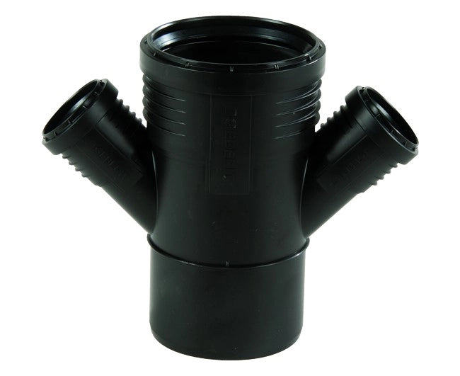 BRAGA RIDOTTA DOPPIA 45  ° AD INNESTO IN PP CON GUARNIZIONE SERIE SILENT  EE ¸90/50/50   GEBERIT