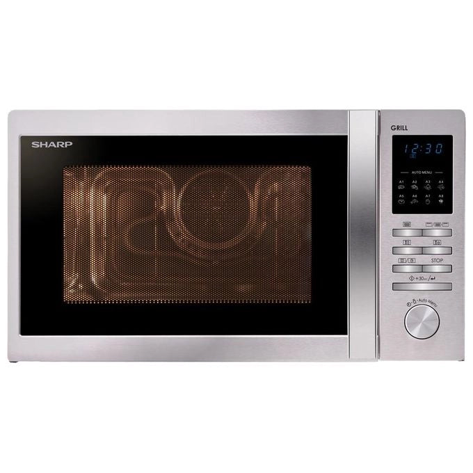 Sharp Home Appliances R-722STWE Superficie piana 25 L 900 W Acciaio inossidabile