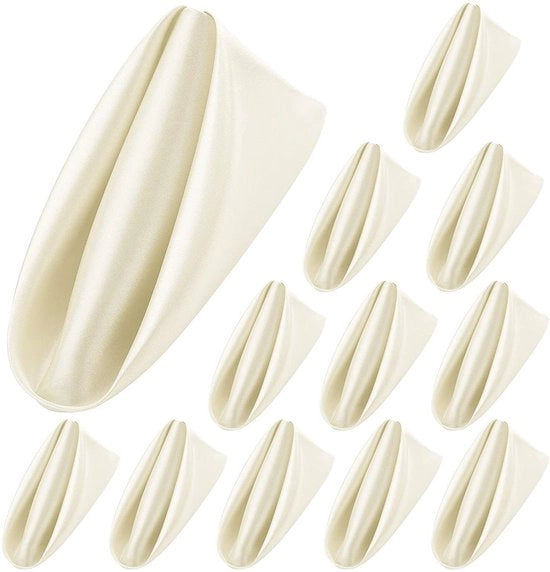 Servetten Herbruikbare - Tavola Decorazione - 30 x 30 cm - Bianco - 12 pezzi - Idonei per uso domestico