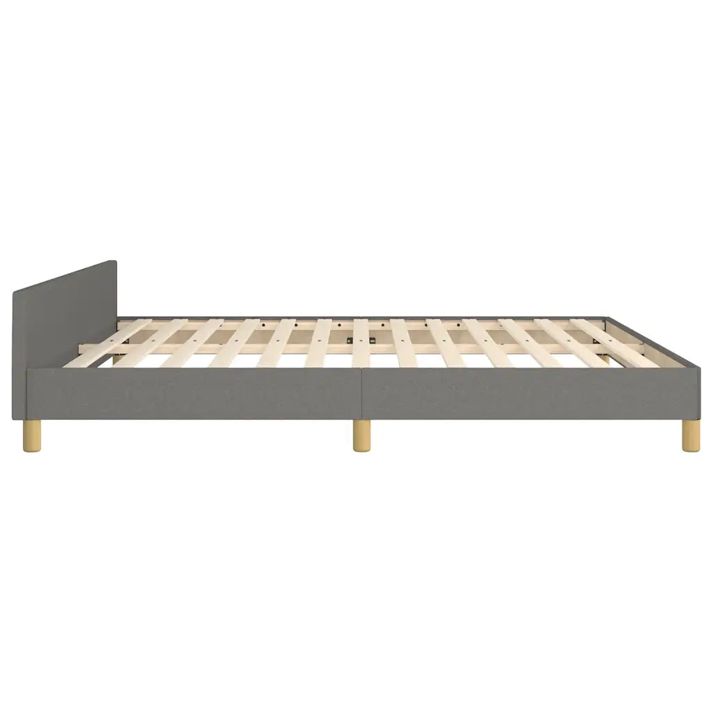 Letto matrimoniale | Letto per adulti | Giroletto senza Materasso Grigio Scuro 180x200 cm Tessuto