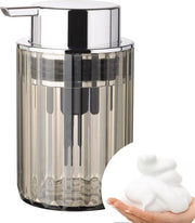 Dispensatore di sapone in plastica | Dispensatore di detersivo per lavastoviglie con grande pompa | è facile da premere | Dispensatore di sapone riutilizzabile | Adatto per cucina, bagno | 250 ml (trasparente grigio)