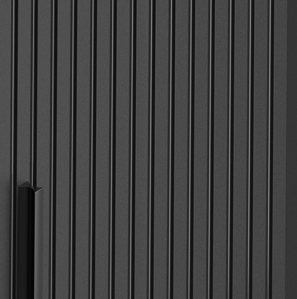 Tavolo allungabile 110-140x80x75 cm con contenitore; MDF nero e naturale