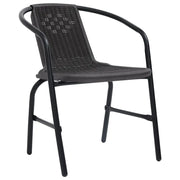 Sedie da Giardino 8 pz in Plastica Rattan e Acciaio 110 kg 3107705
