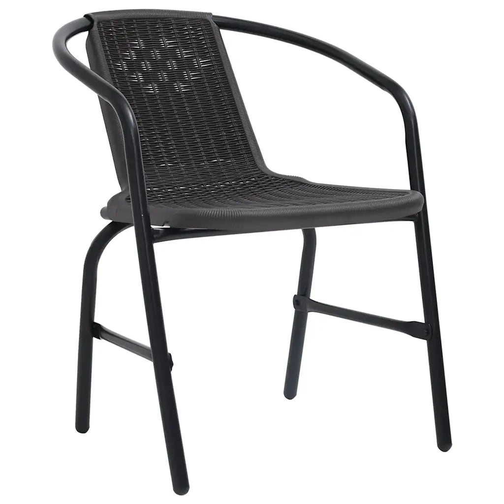 Sedie da Giardino 8 pz in Plastica Rattan e Acciaio 110 kg 3107705