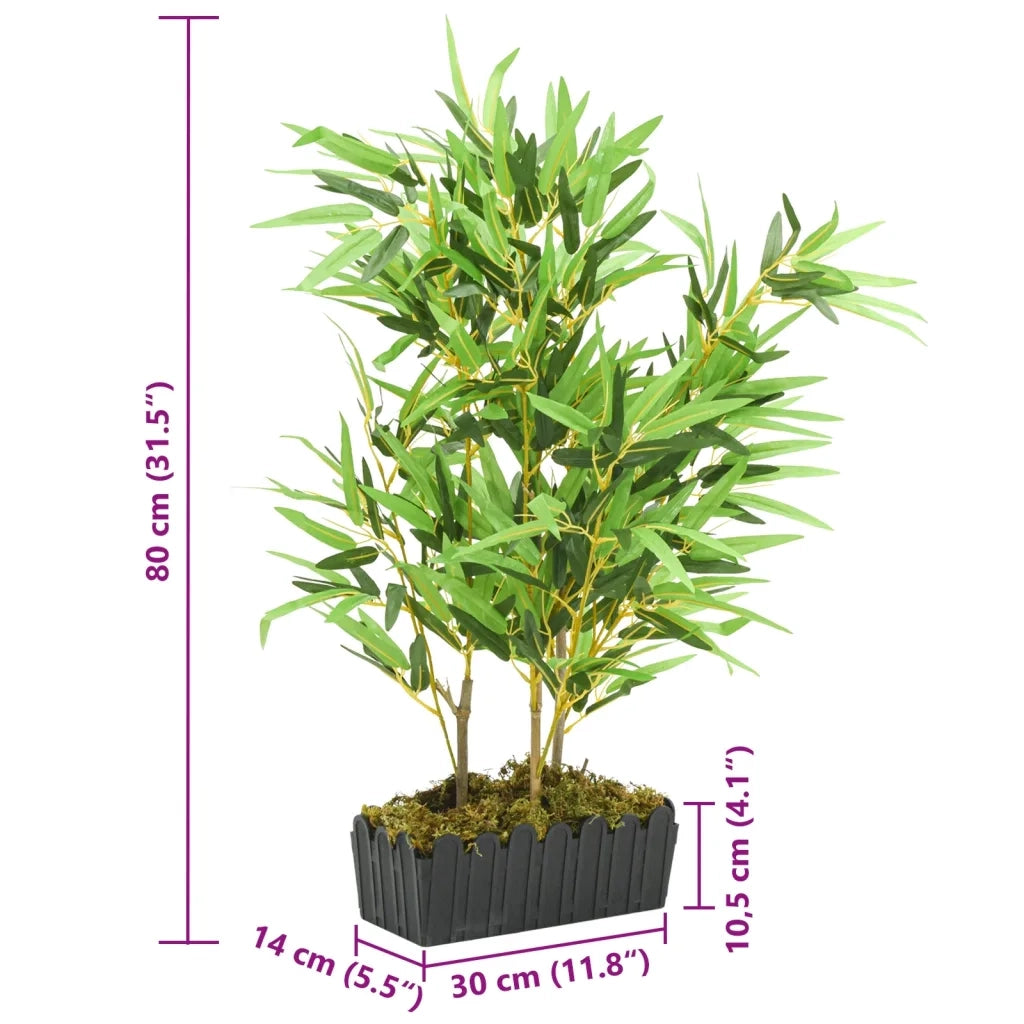 Albero Bamb¨´ Artificiale 500 Foglie 80 cm Verde CFW4162234