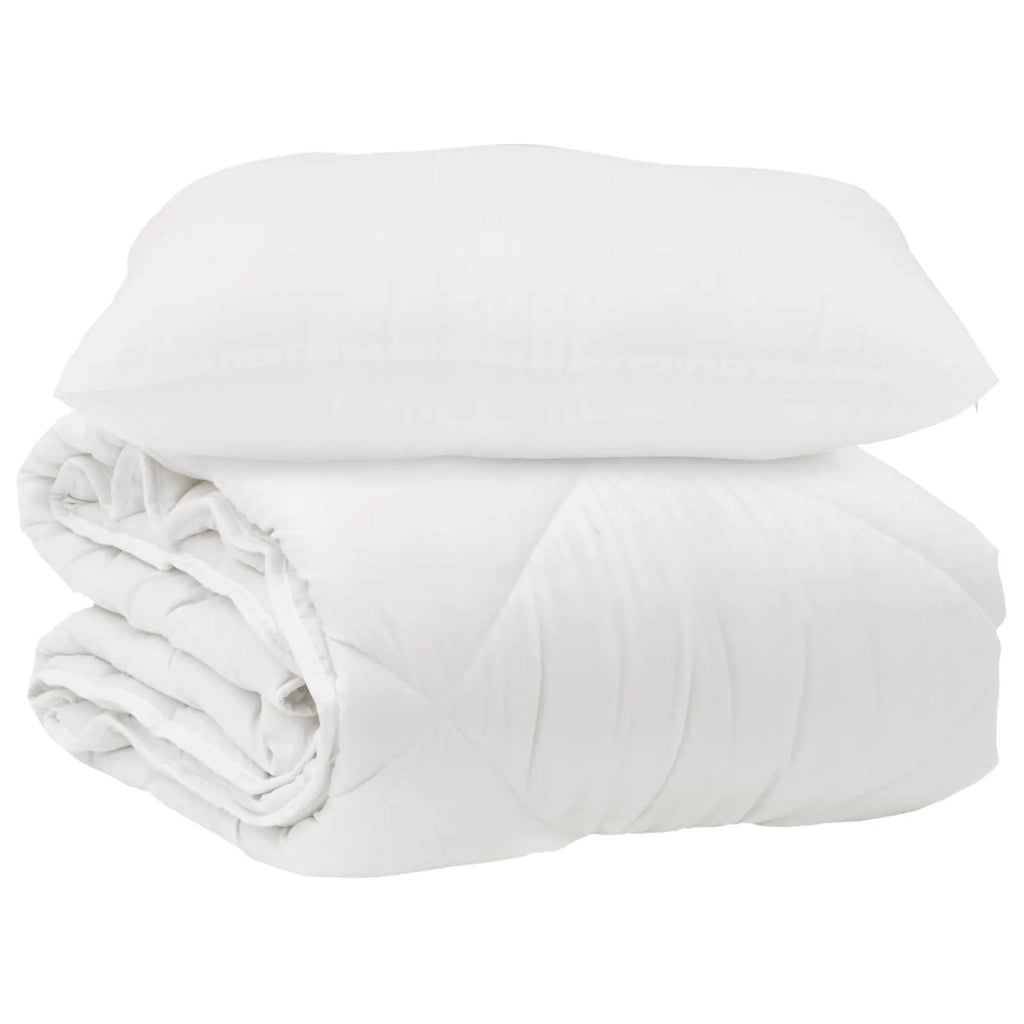 Piumone con cuscino 2 pcs Bianco Microfibra 3376602