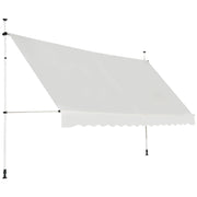 Tenda da sole retrattile 350 x 200-300 cm regolabile con manovella design moderno per terrazza alluminio beige 20_0010437