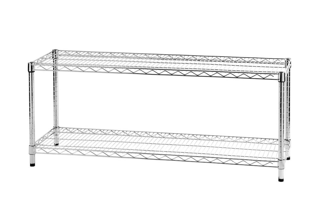 Scaffale in Acciaio Cromato 2 Ripiani Tosini Linea 2X35 - 35x90x50cm/