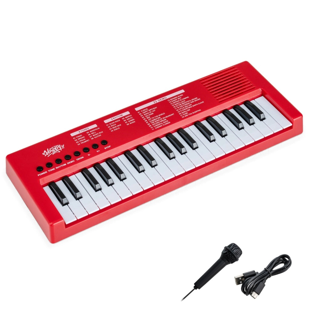 Tastiera pianoforte per bambini elettrica portatile a 37 tasti, Tastiera strumento musicale elettronico educativo-Tastiere elettriche