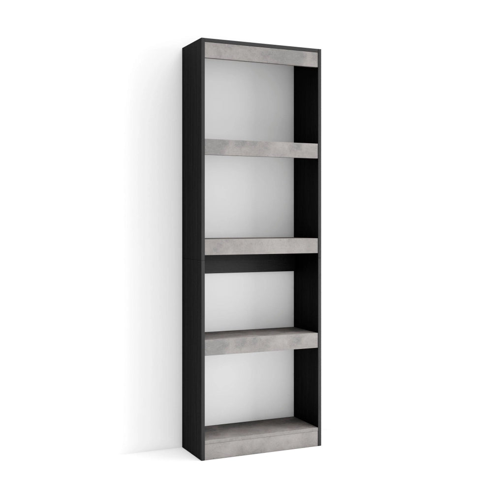 Libreria scaffale, 60x25x186cm, Soggiorno, Ufficio, Per libri, grigio Cemento RF2331