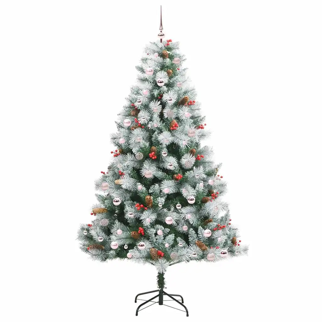 Albero di Natale artificiale Verde e bianco 240 cm 3395199