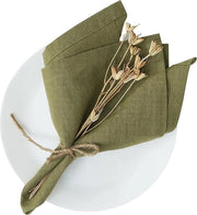 Set di tovagliolini in lino, 6 pezzi, 40x40 cm, tovagliolini morbidi lavabili, servizi duraturi, 80% lino, 20% cotone, per feste, Natale, Thanksgiving, matrimoni