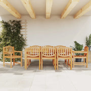 Set da Pranzo per Giardino 9 pz in Legno Massello di Teakcod mxl 117987
