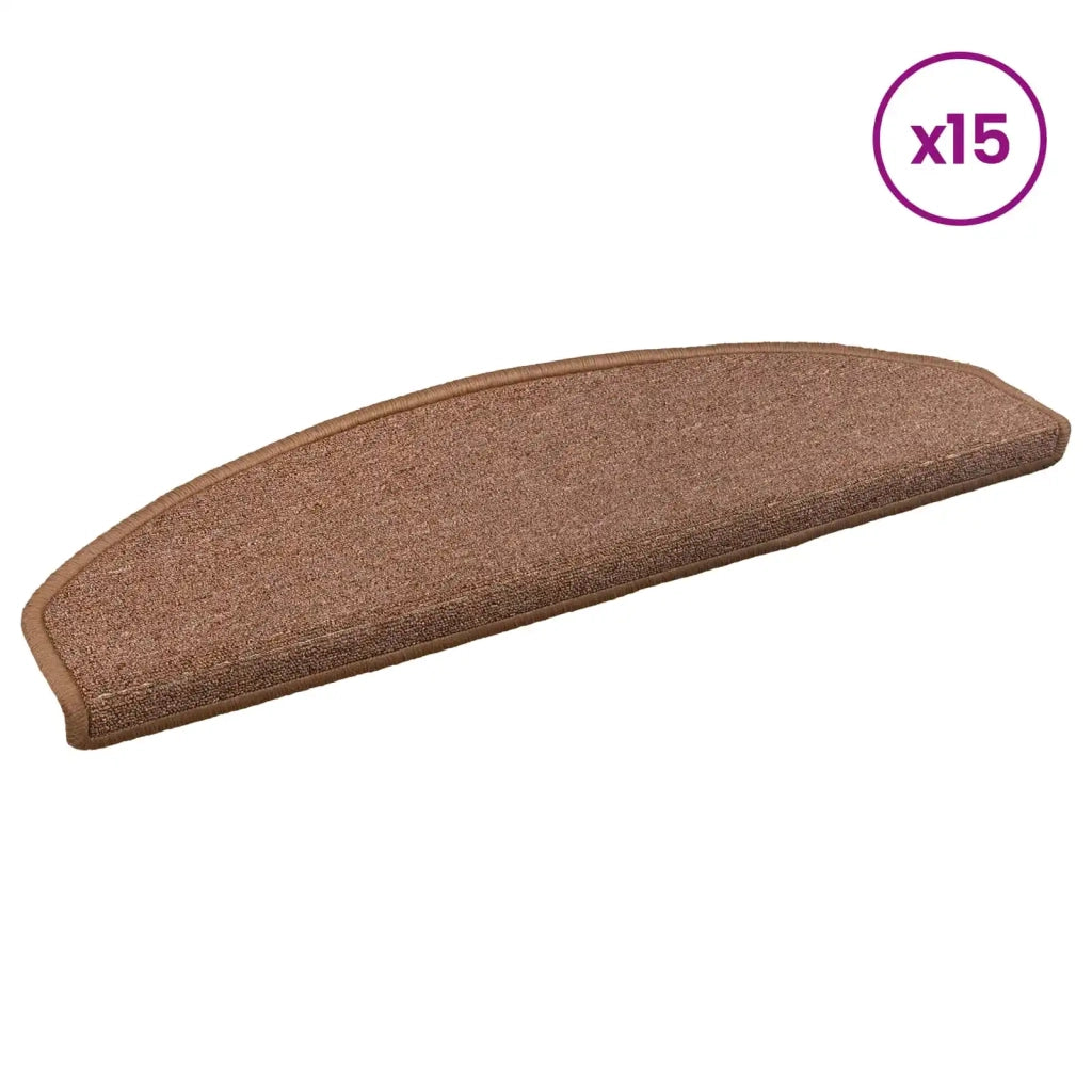 Tappetini per scale autoadesivi Semicircolare 15 pcs Marrone