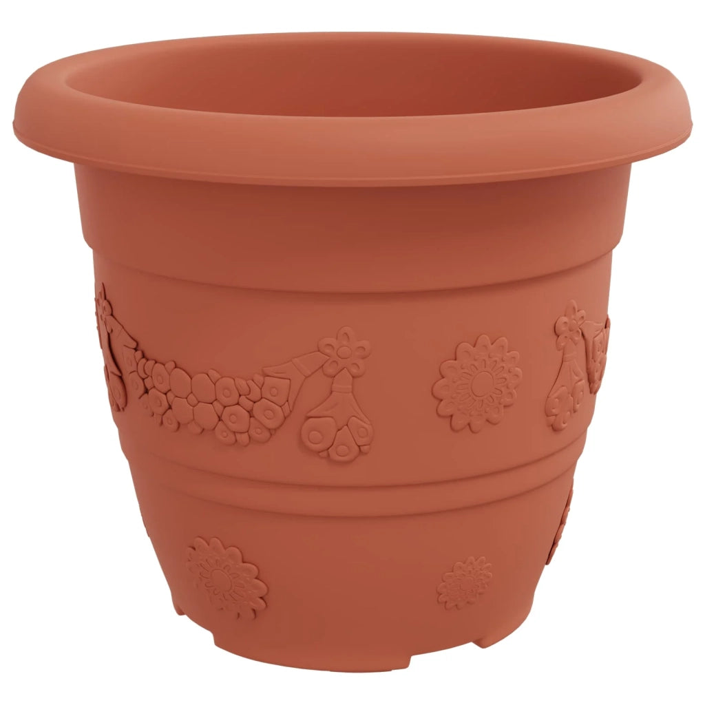 Vasi per Piante 24 pcs Rosso Mattone Ø 30 x 25 cm Plastica