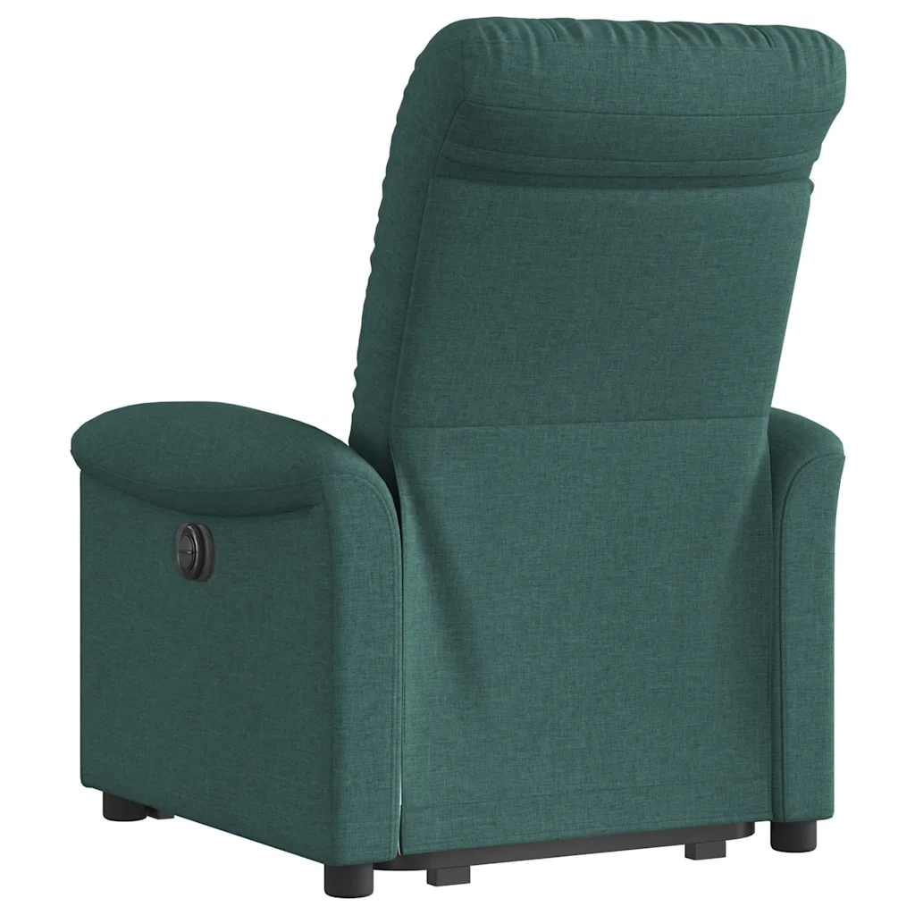Poltrona Alzapersona Reclinabile Verde Scuro in Tessuto 3303260