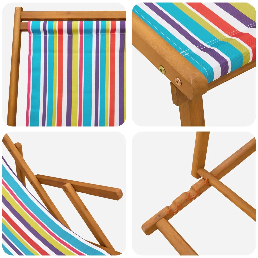 Lettino prendisole pieghevole 2 pcs 3 Posizione Multicolore 3407821