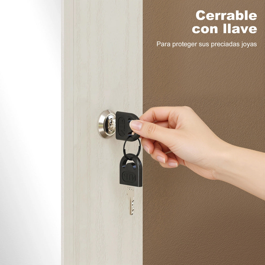 Armadio Specchio con Luci LED ¨C zephmum ¨C Bianco 60x50x15