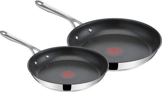 Set di pannini 2 in 1, 24-28 cm - Rivestimento sicuro e duraturo con particelle di titanio - Segnale termico - Tutti i forni a induzione inclusi