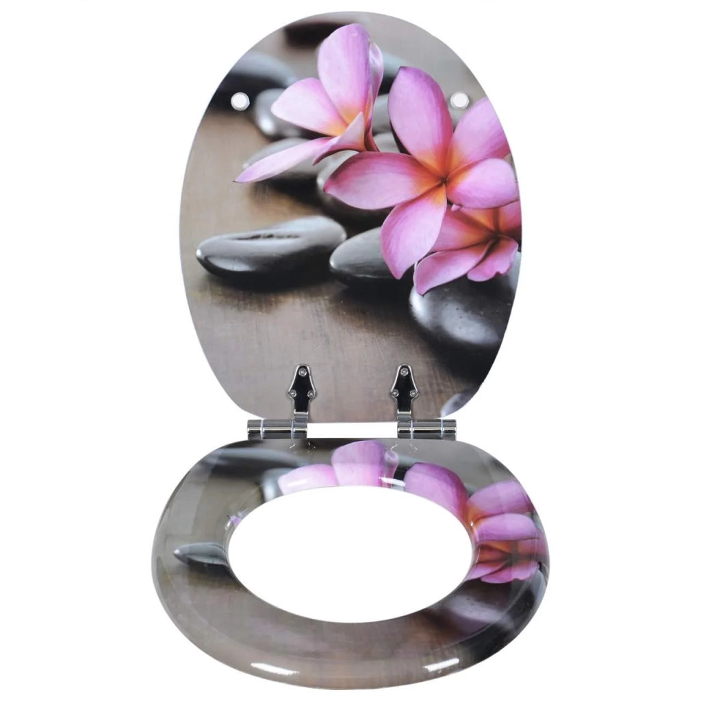 Sedile WC con cerniera a chiusura rallentata in legno robusto per sedile WC da bagno 19_0000671