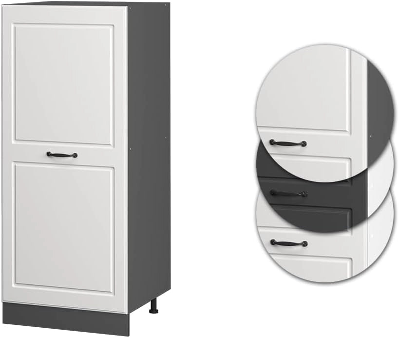 mobile cucina dispensa R-Line, Bianco casa di campagna, 60 cm, per la libera combinazione all'interno di sistemi cucina modulari