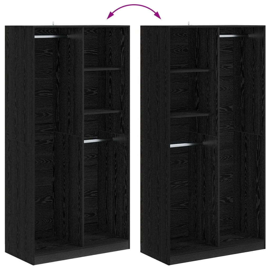 Guardaroba Rovere nero 100 x 50 x 200 cm Legno ingegnerizzato 3446632