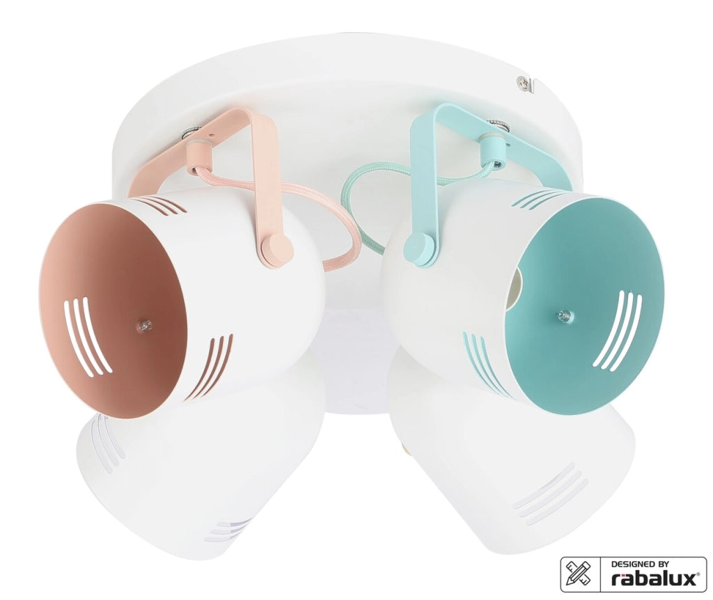 Faretto soffitto bambini bianco multicolor 4xE14 Rabalux Minuet