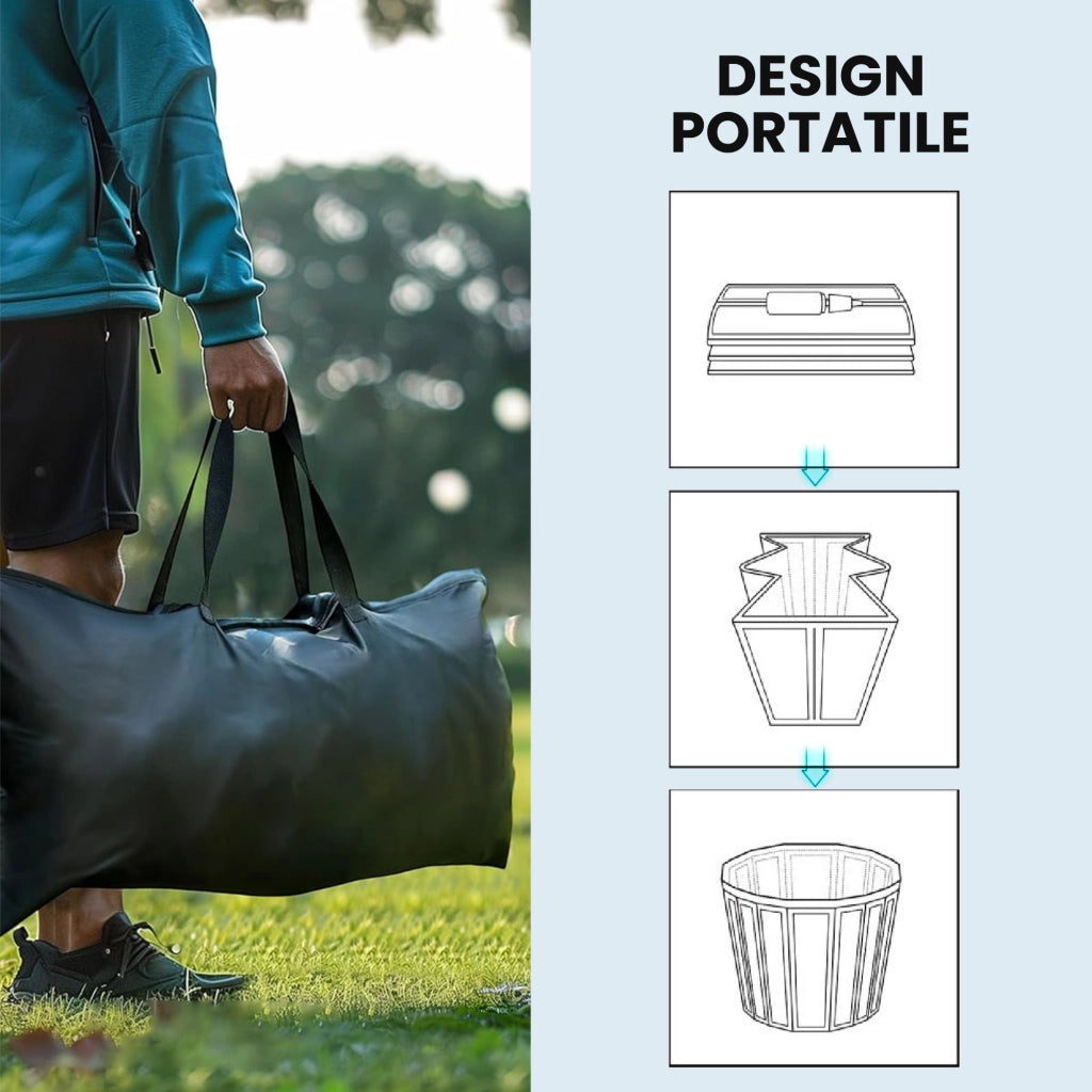 Vasca Ghiaccio 280L per Sportivi ¨C zephmum ¨C Nero, ?78x71 cm