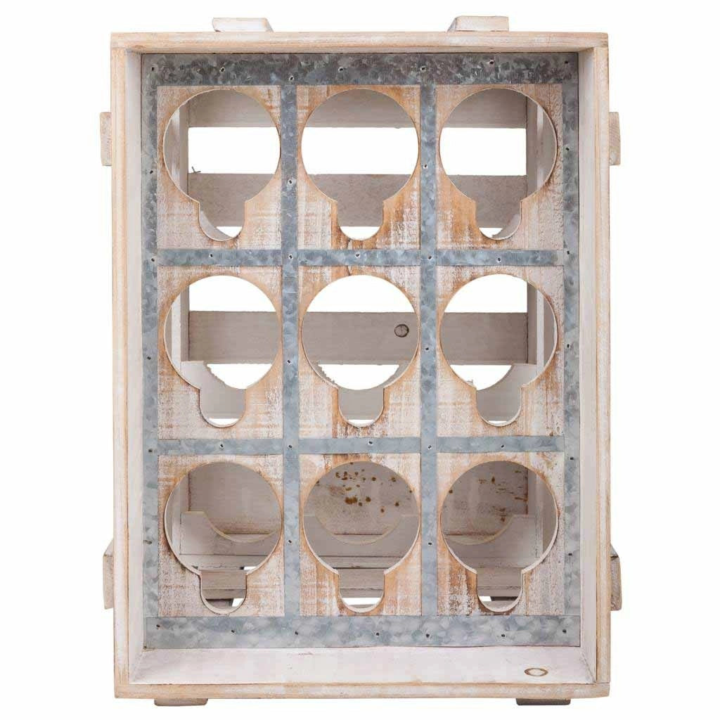 Cassetto portabottiglie in legno marrone 33x32x43h